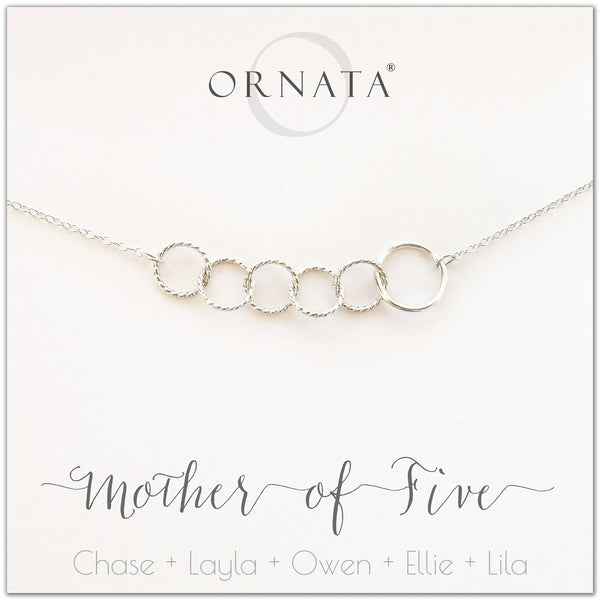 Necklace for mom of 5 clearance